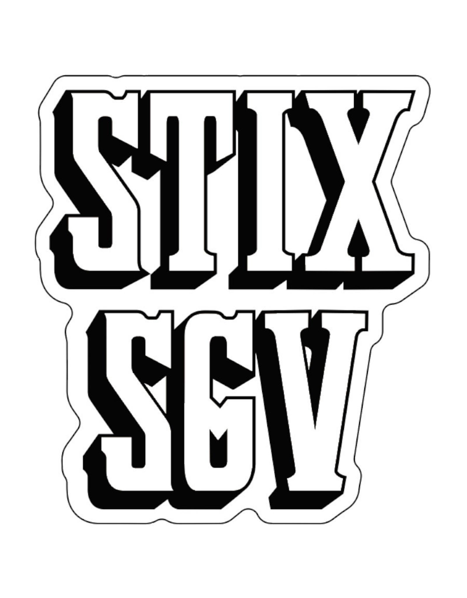 Stix SGV Stix SGV Sticker Classic Logo 4" (White/Black)