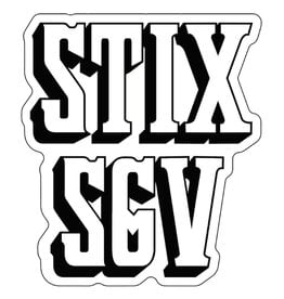 Stix SGV Stix SGV Sticker Classic Logo 4" (White/Black)