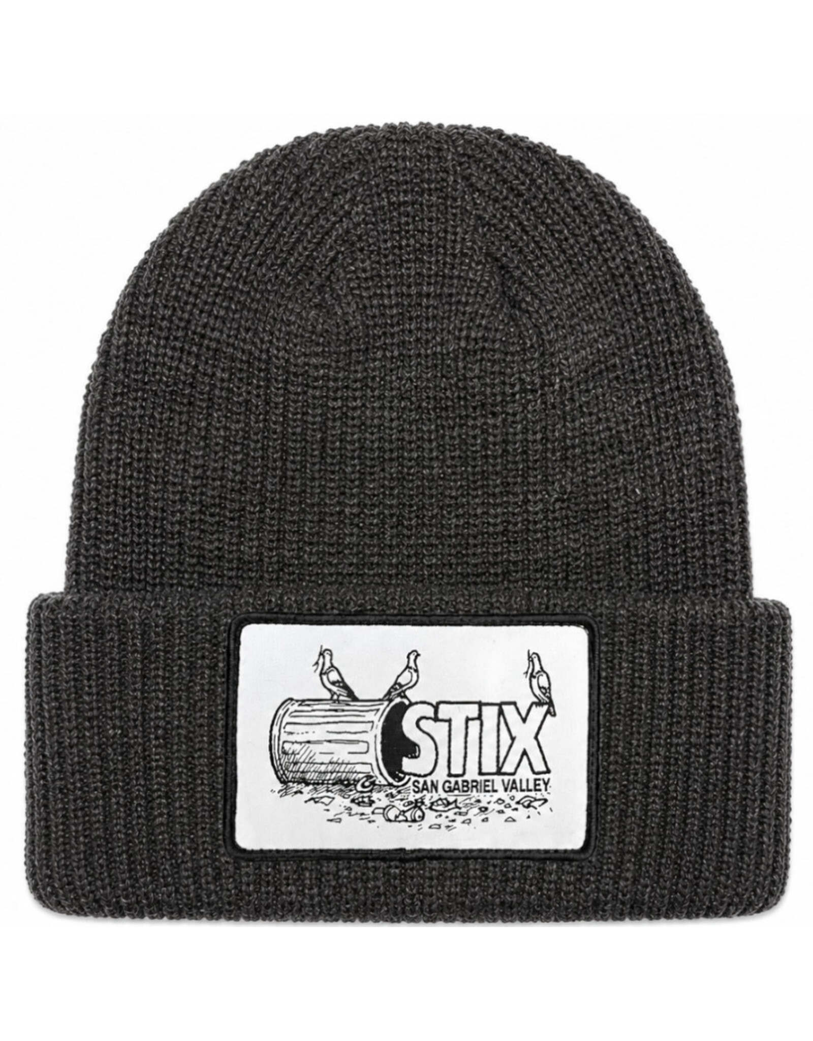 Stix SGV Stix SGV Beanie Francis Pigeons Patch Cuff (Dark Grey)