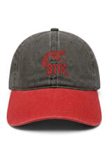 Stix SGV Stix SGV Hat New Hauk Snake Dad Strapback (Washed Black/Red/Red)