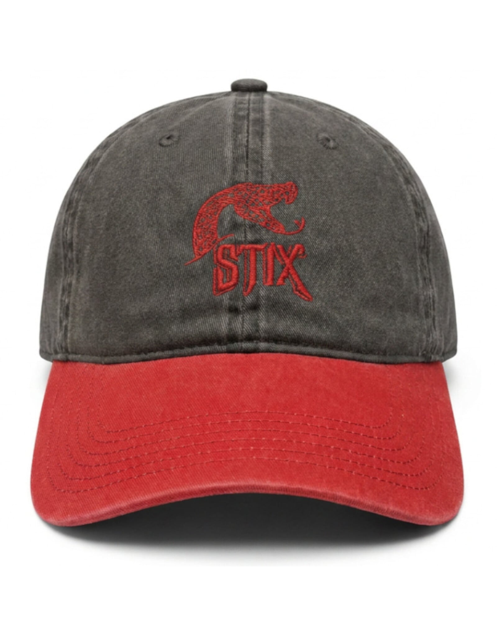 Stix SGV Stix SGV Hat New Hauk Snake Dad Strapback (Washed Black/Red/Red)