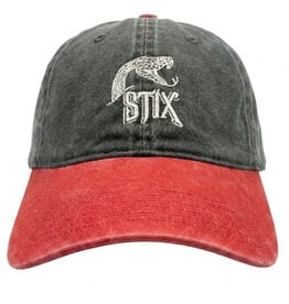 Stix SGV Stix SGV Hat New Hauk Snake Dad Strapback (Washed Black/Red/Bone)