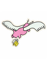 Frog Frog Sticker Flying Drunk Pig