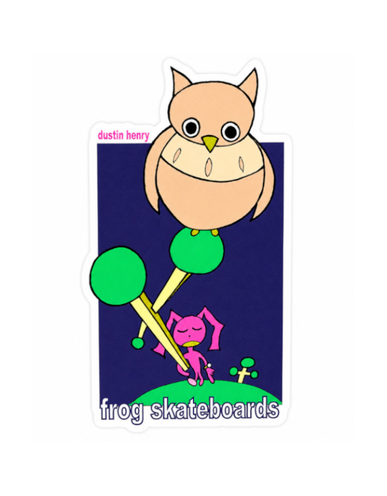 Frog Frog Sticker Owl