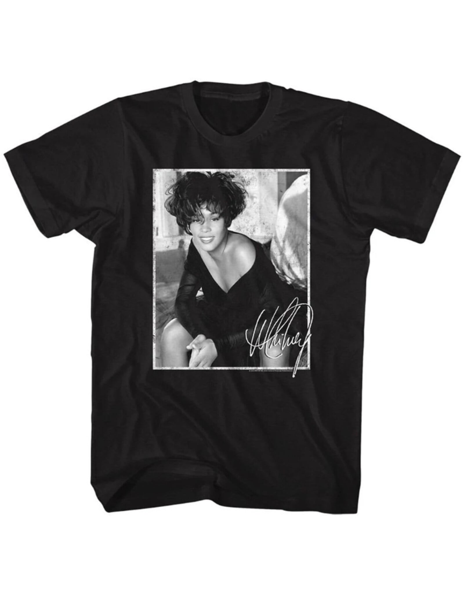 Star 500 Concert Series On Hollywood Tee Whitney Houston Signed Photo S/S (Black)