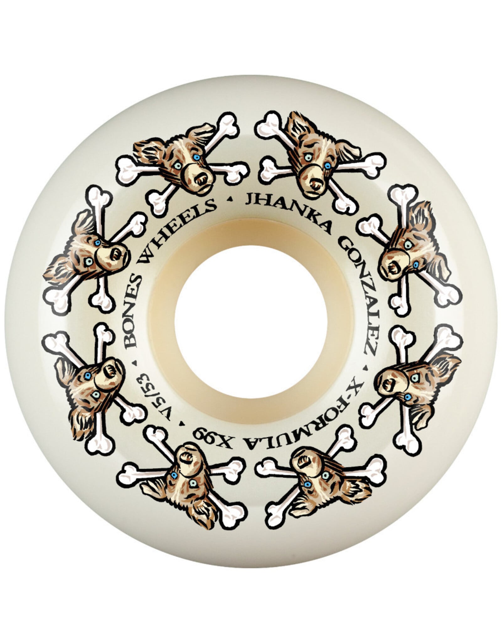 Bones Bones Wheels X99 V5 Jhanka Gonzalez Vato Dog Sidecuts (53mm/99a)