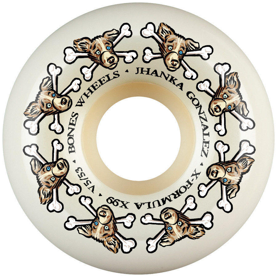 Bones Wheels X99 V5 Jhanka Gonzalez Vato Dog Sidecuts (53mm/99a