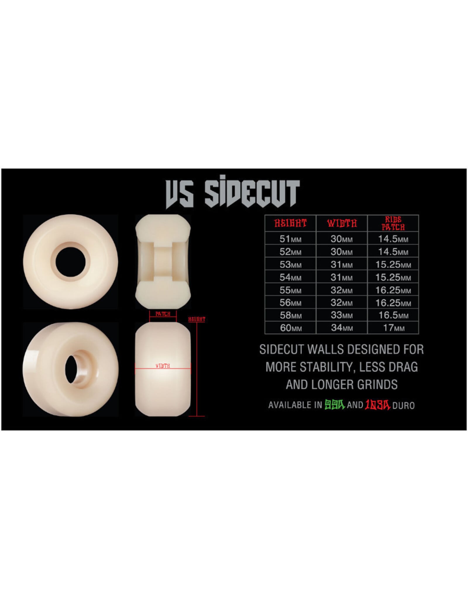 Bones Bones Wheels X99 V5 Jhanka Gonzalez Vato Dog Sidecuts (53mm/99a)