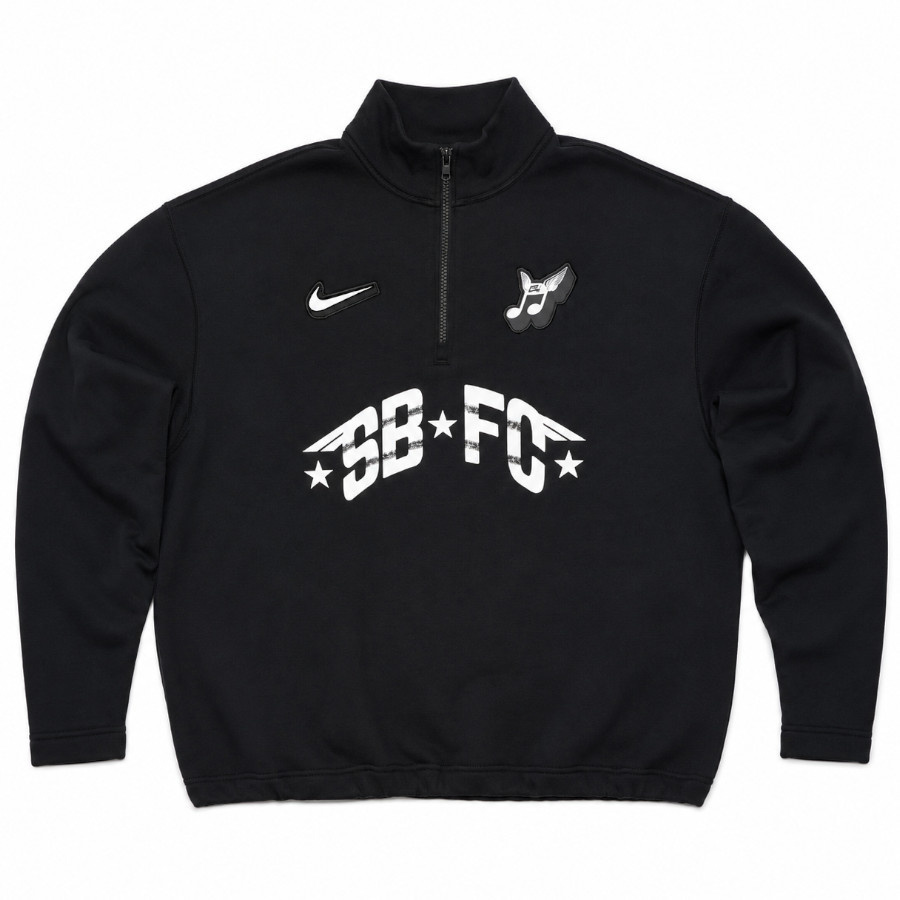 Nike SB Crew SB FC 1/2 Zip Fleece (Black) - Stix SGV