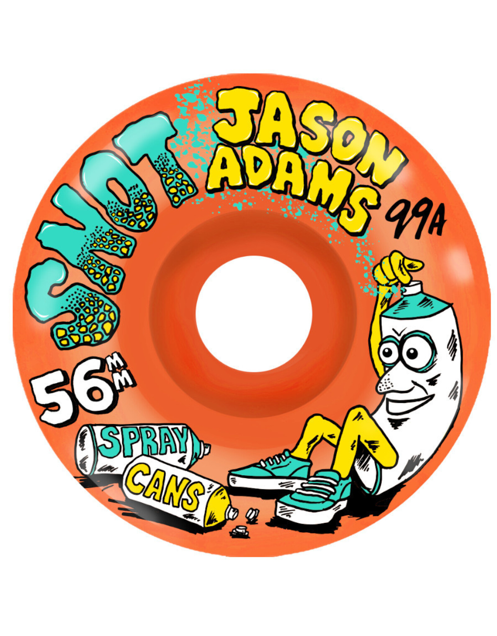 Snot Snot Wheels Jason Adams Spray Cans Conical Neon Orange (56mm/99a)