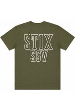Stix SGV Stix SGV Tee Adult Outline S/S (Army/V. White)
