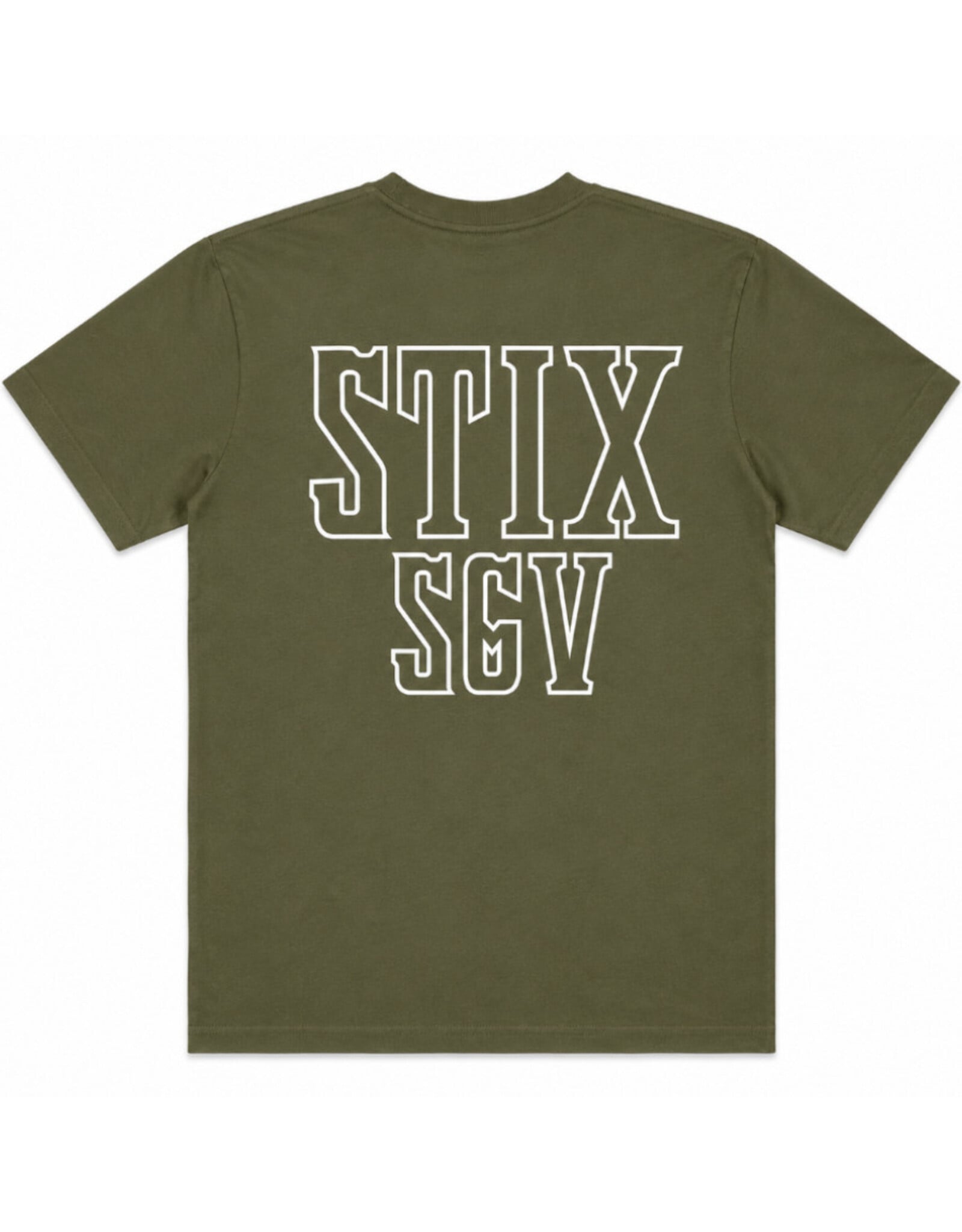 Stix SGV Stix SGV Tee Adult Outline S/S (Army/V. White)