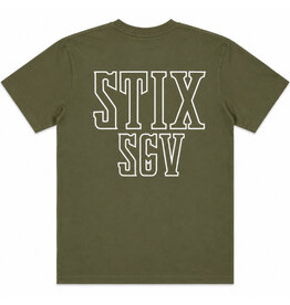 Stix SGV Stix SGV Tee Adult Outline S/S (Army/V. White)