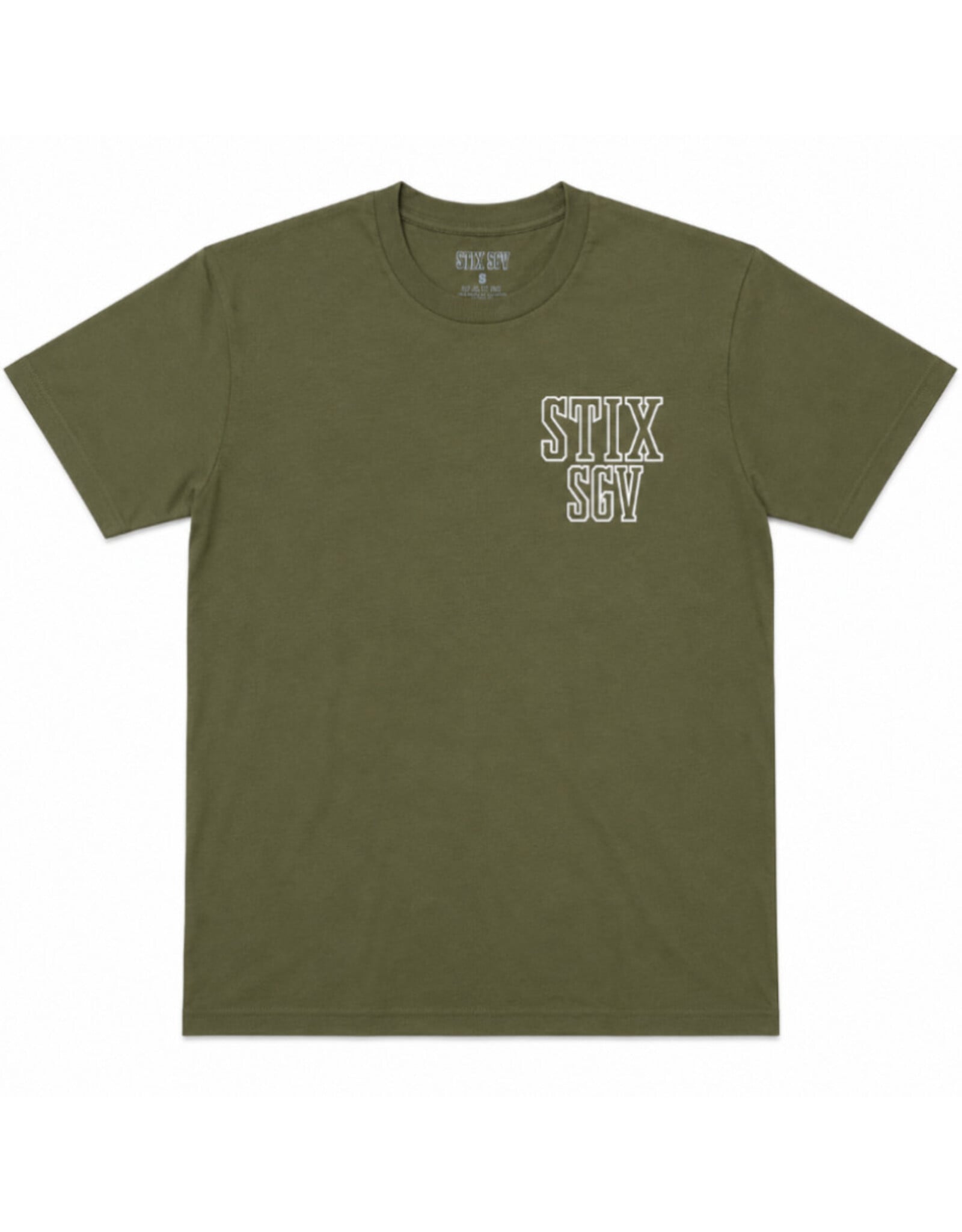 Stix SGV Stix SGV Tee Adult Outline S/S (Army/V. White)