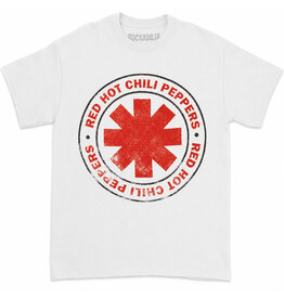 Star 500 Concert Series On Hollywood Tee Red Hot Chili Peppers Logo Distressed S/S (White)