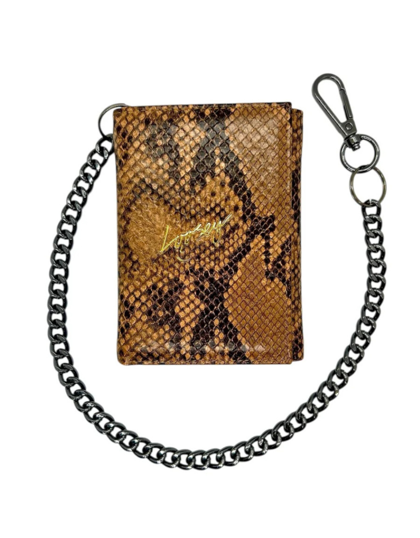 Loosey Loosey Wallet Chain Gang (Brown Snake Skin)