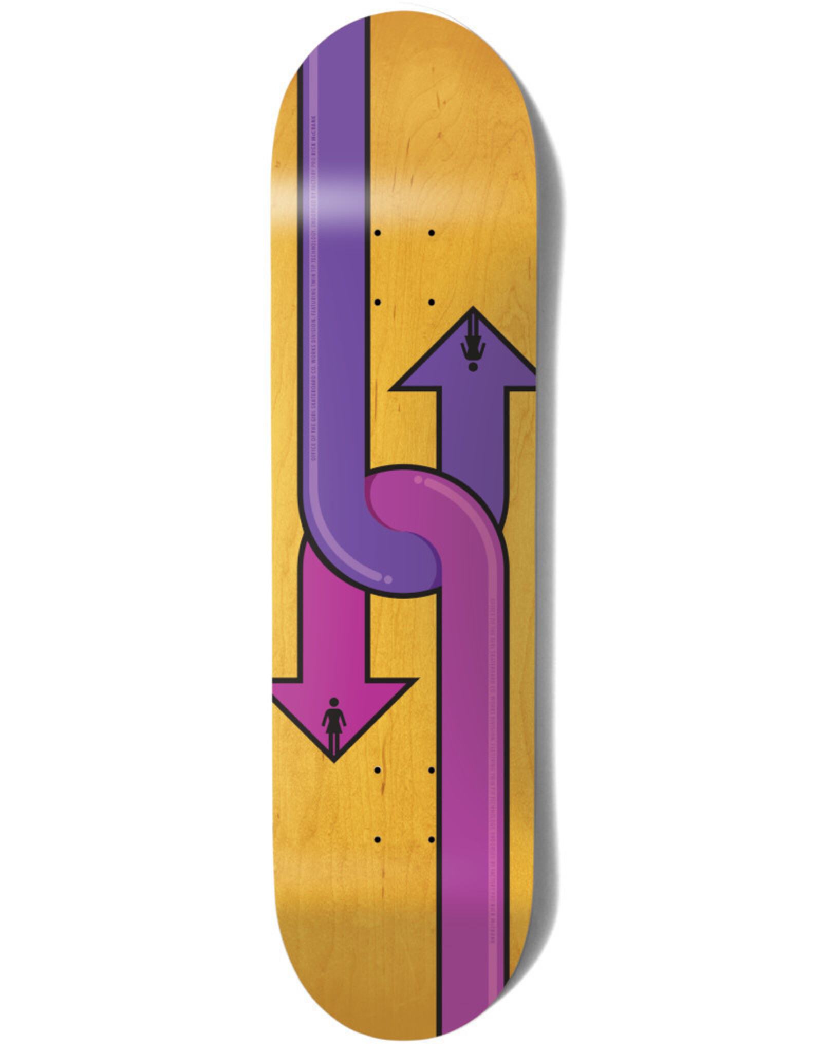 Girl Girl Deck Rick McCrank Dual Directional (8.5)