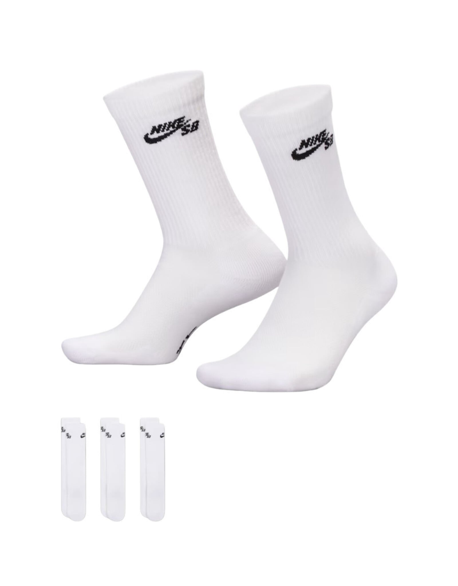 Nike SB Nike SB Socks Everyday Elevated Crew White/Black Large (3-Pack)