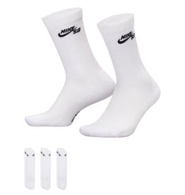 Nike SB Nike SB Socks Everyday Elevated Crew White/Black Large (3-Pack)
