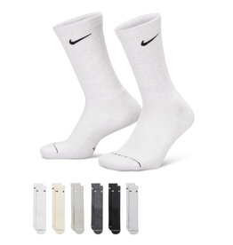 Nike SB Nike Socks Everyday Elevated Crew Grey/Cream/White Large (6-Pack)