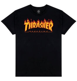 Thrasher Thrasher Tee Mens Flame Logo S/S (Black)