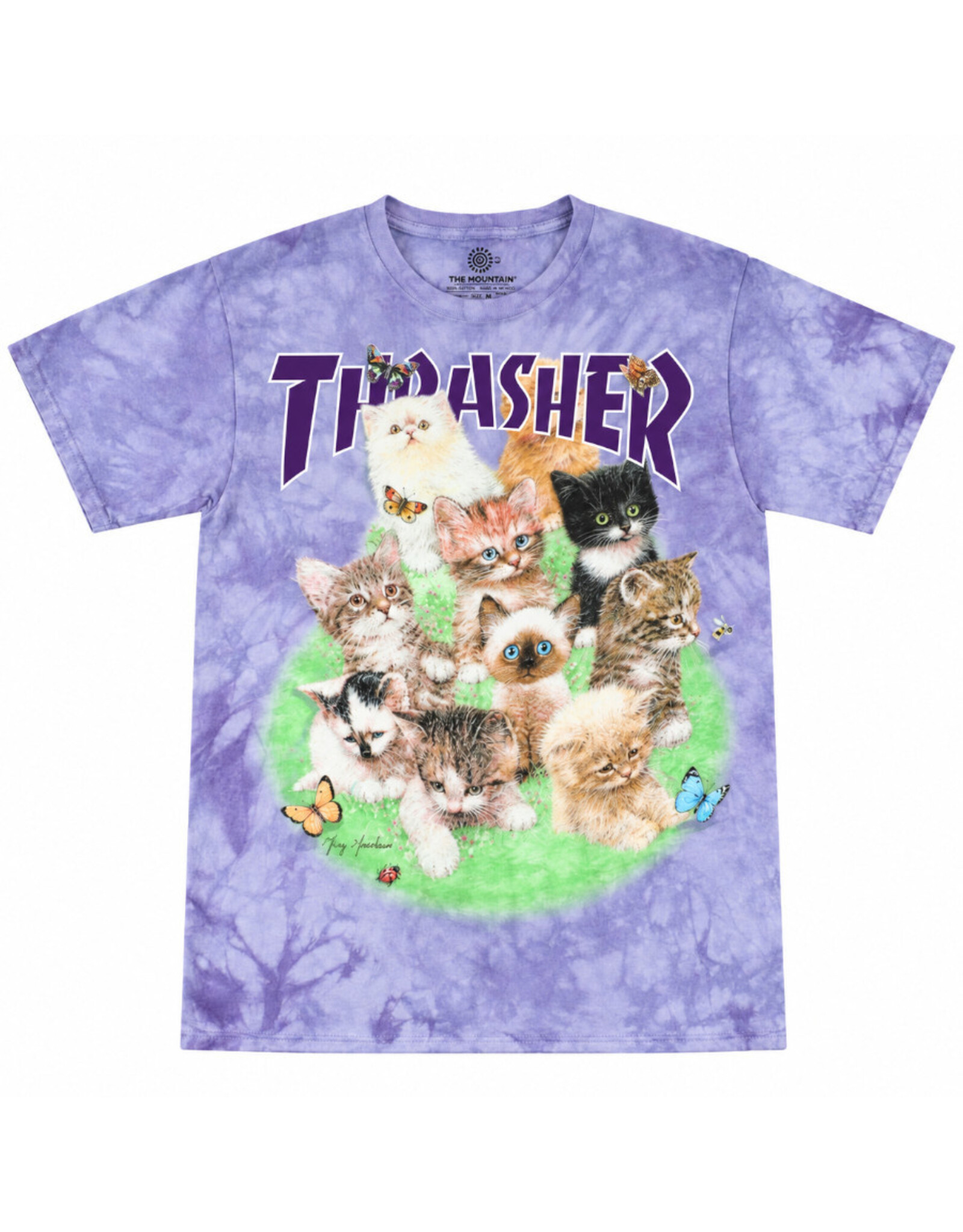 Thrasher Thrasher Tee Mens Kittens S/S (Purple)