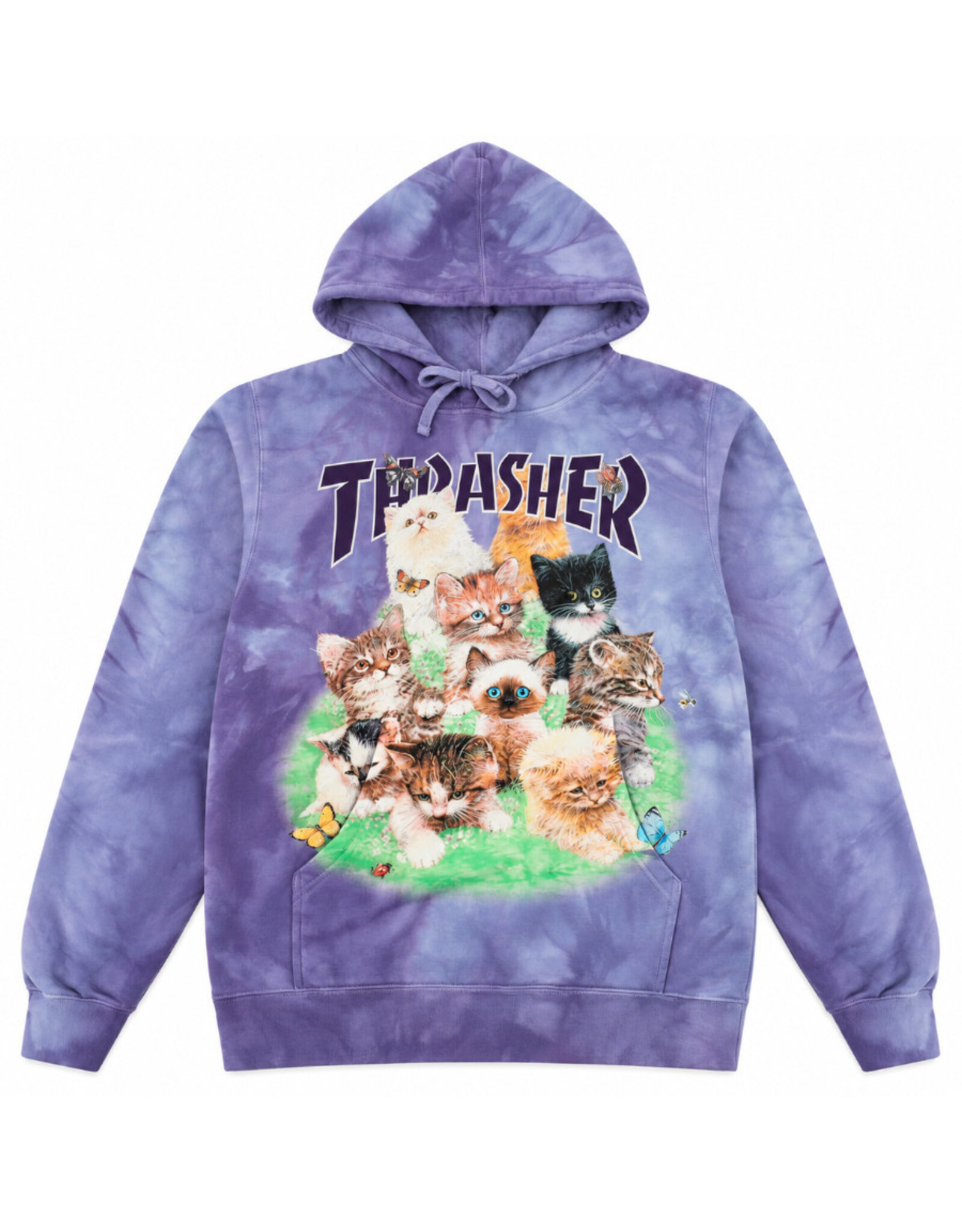 Thrasher Thrasher Hood Mens Kittens Pullover (Purple)