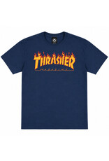Thrasher Thrasher Tee Mens Flame S/S (Navy)