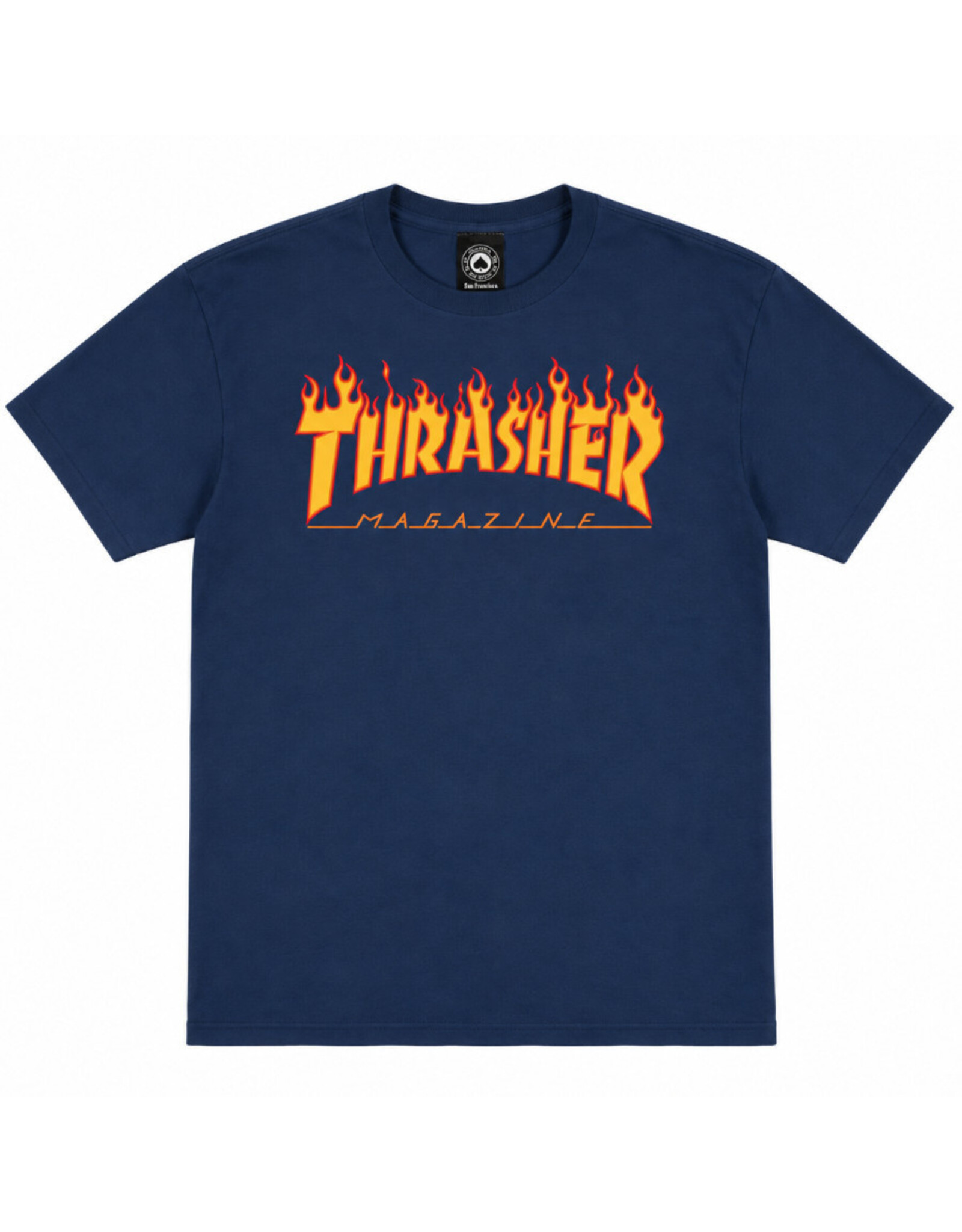 Thrasher Thrasher Tee Mens Flame S/S (Navy)