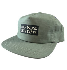 Heroin Heroin Hat Fuck Drugs Snapback (Olive)