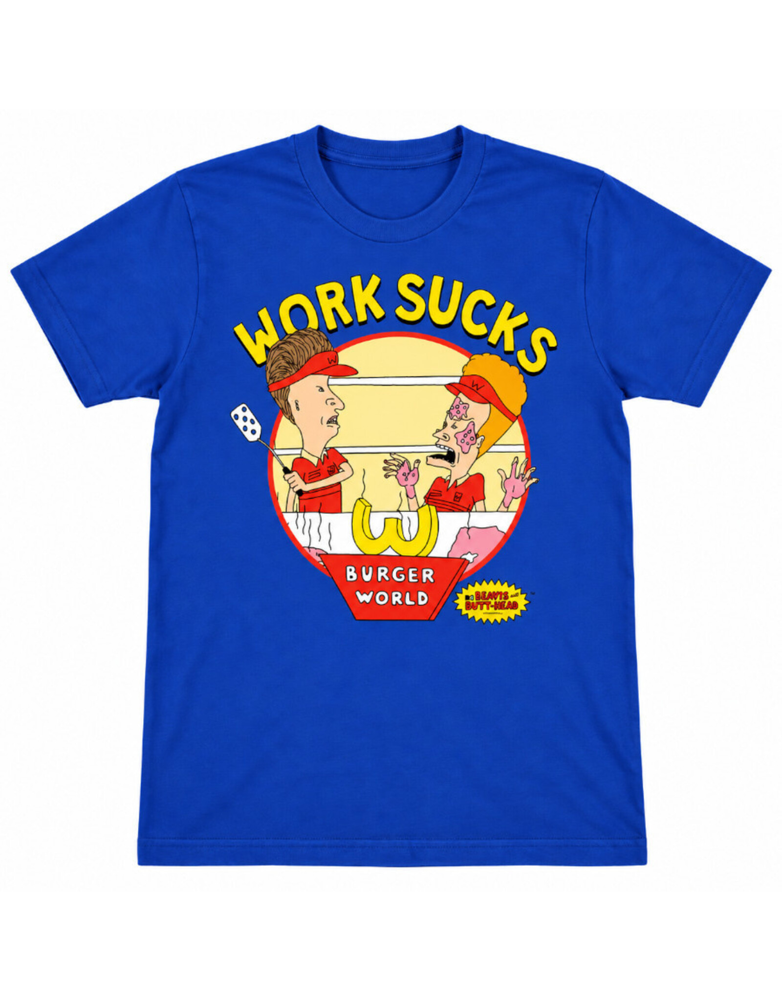 Star 500 Concert Series On Hollywood Tee Beavis And Butthead Work Sucks S/S (Royal Blue)