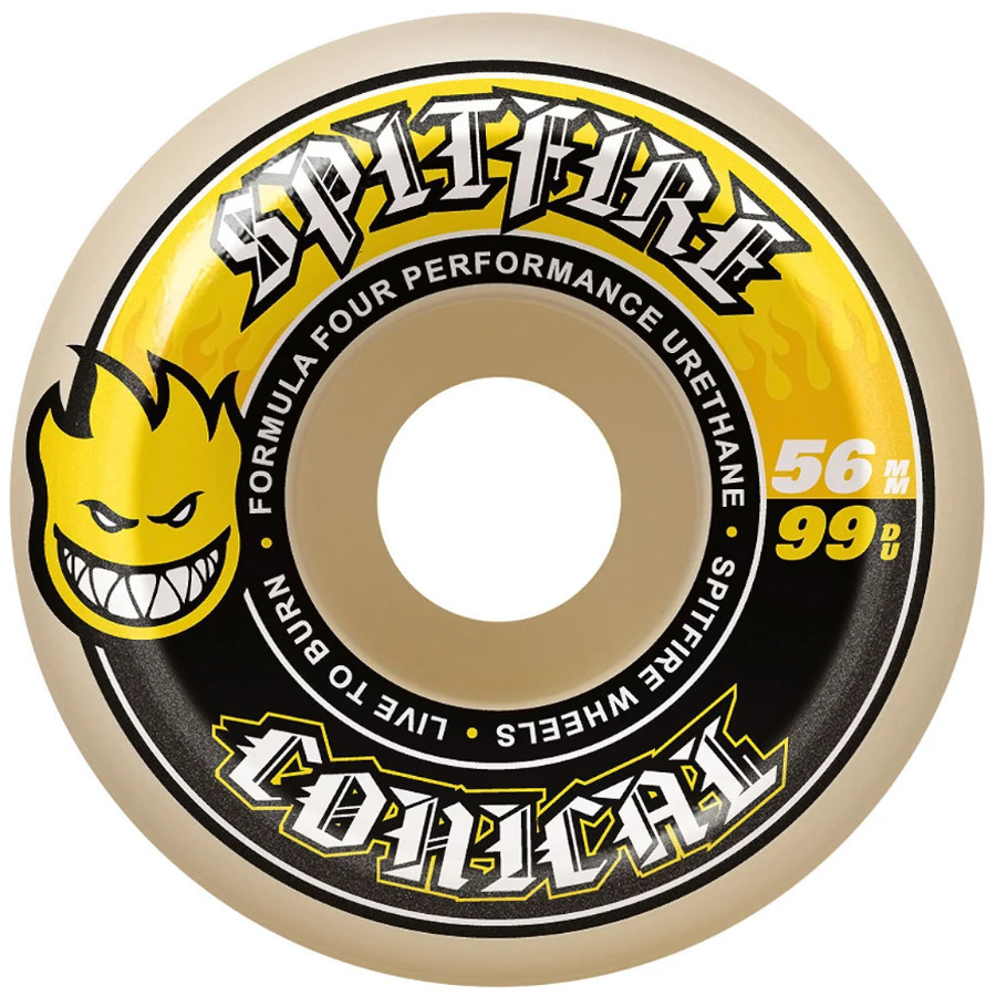 Spitfire Wheels Formula Four Conical Yellow (56mm/99d) - Stix SGV