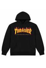 Thrasher Thrasher Hood Kids Flame Pullover (Black)