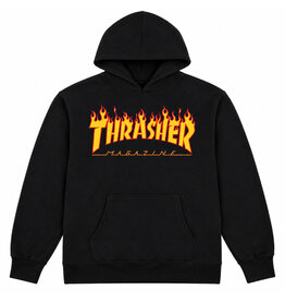 Thrasher Thrasher Hood Kids Flame Pullover (Black)