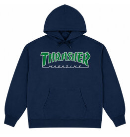 Thrasher Thrasher Hood Mens Outlined Pullover (Navy/Green)