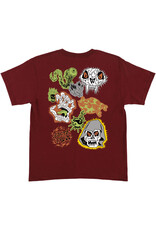 Santa Cruz Santa Cruz Tee Kids Scribble Head Midweight S/S (Maroon)