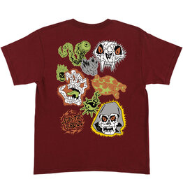 Santa Cruz Santa Cruz Tee Kids Scribble Head Midweight S/S (Maroon)