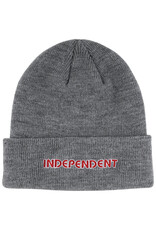 Independent Independent Beanie Groundwork Long Shoreman Cuff (Grey Heather/Red)