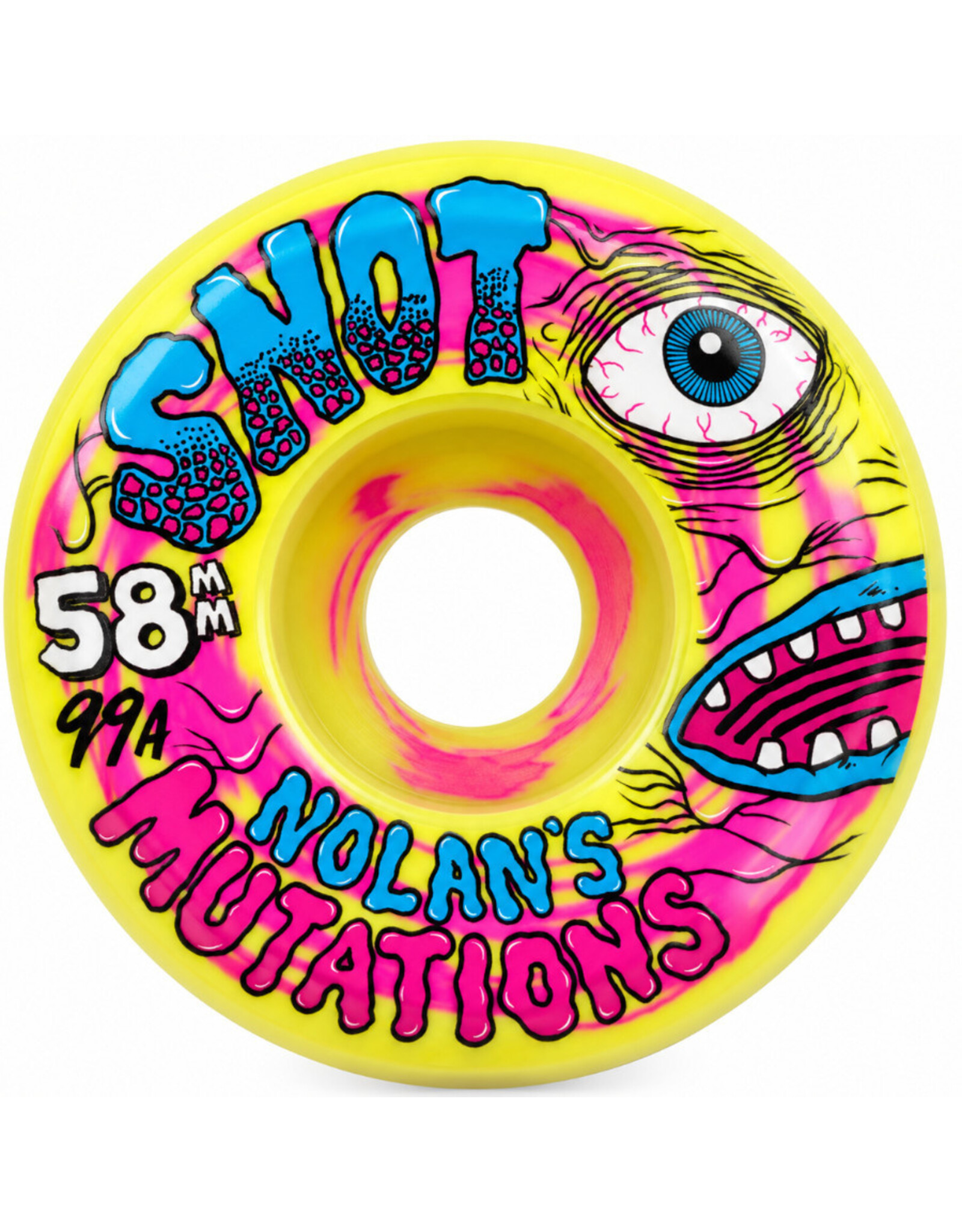Snot Snot Wheels Nolan's Mutations Conical Green Yellow (58mm/99a)
