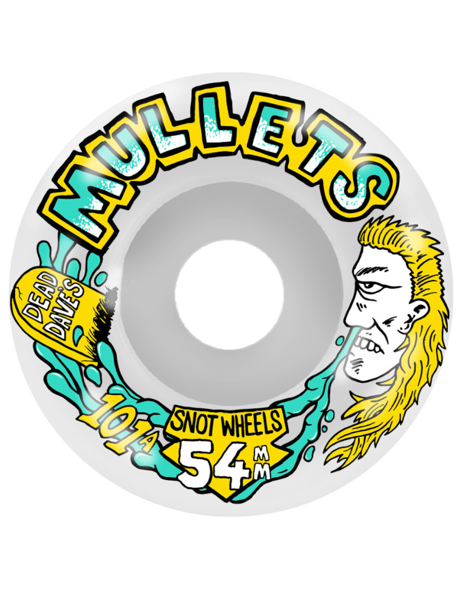 Snot Snot Wheels Dead Daves Mullets Conical White (54mm/101a)