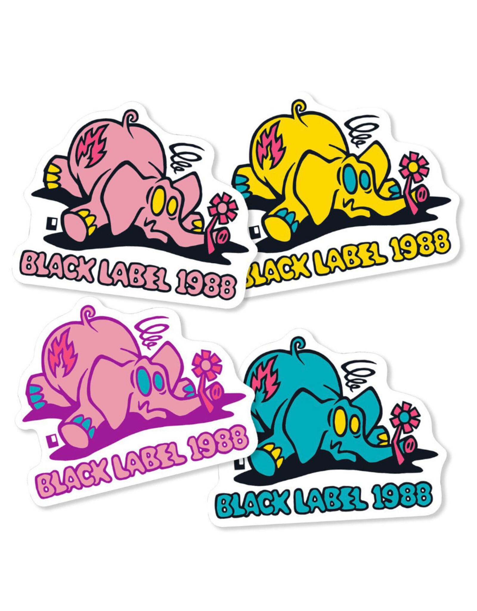 Black Label Black Label Sticker Pink Elephant Small Assorted (1 Sticker)