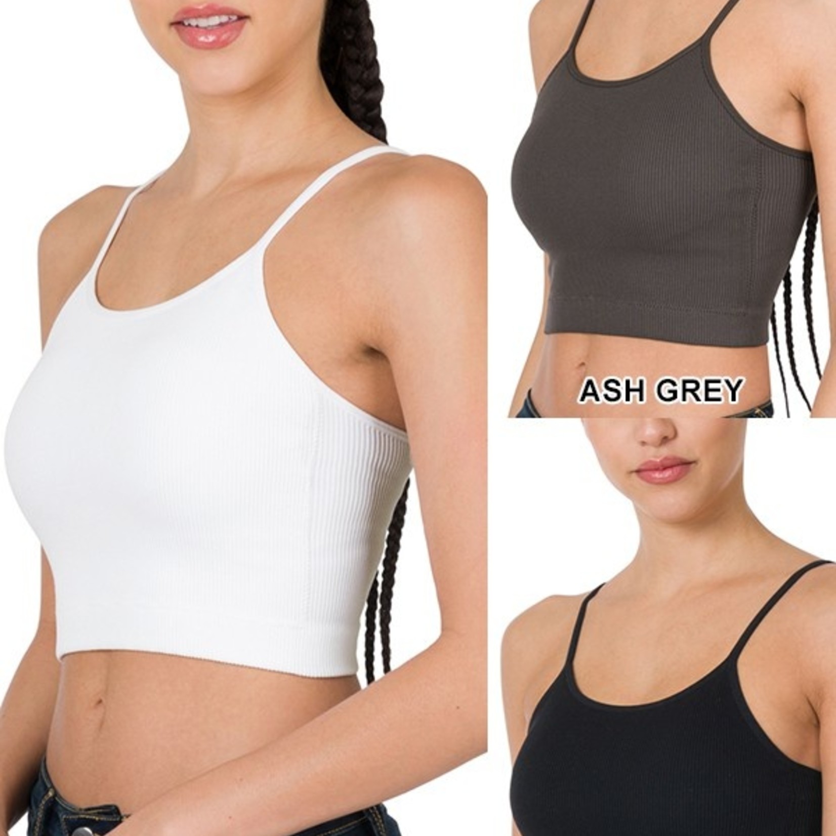 Cropped Ribbed Tank Bra