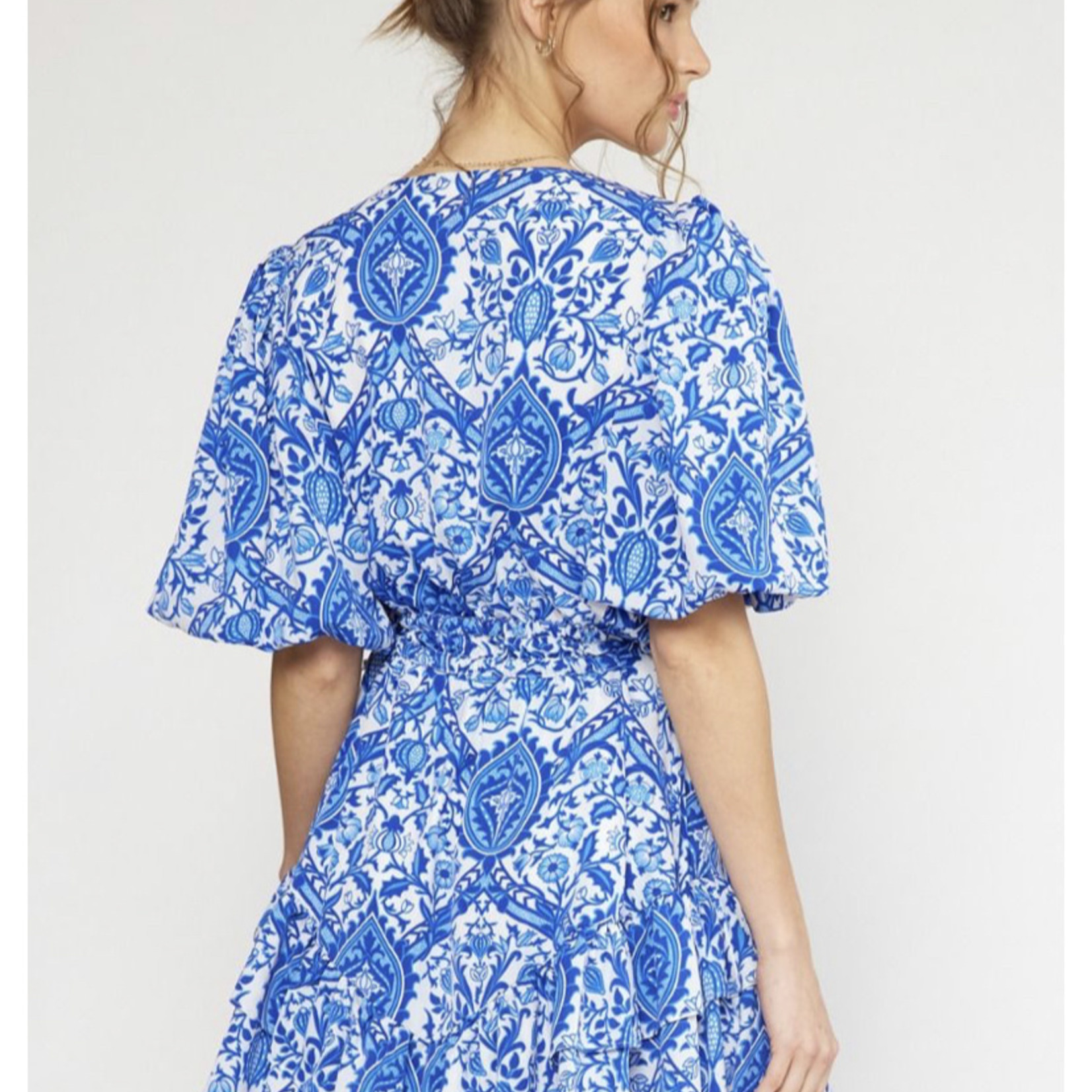Blue Print Dress