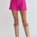 Entro Fuchsia Knit Shorts