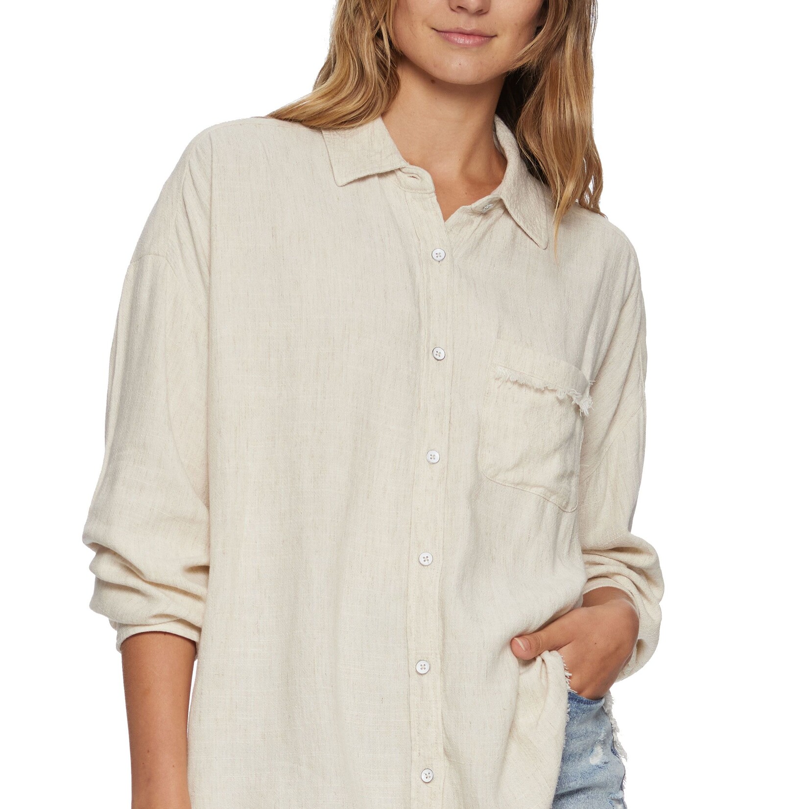 Flag and Anthem Flag & Anthem Palmyra Linen Boyfriend Shirt