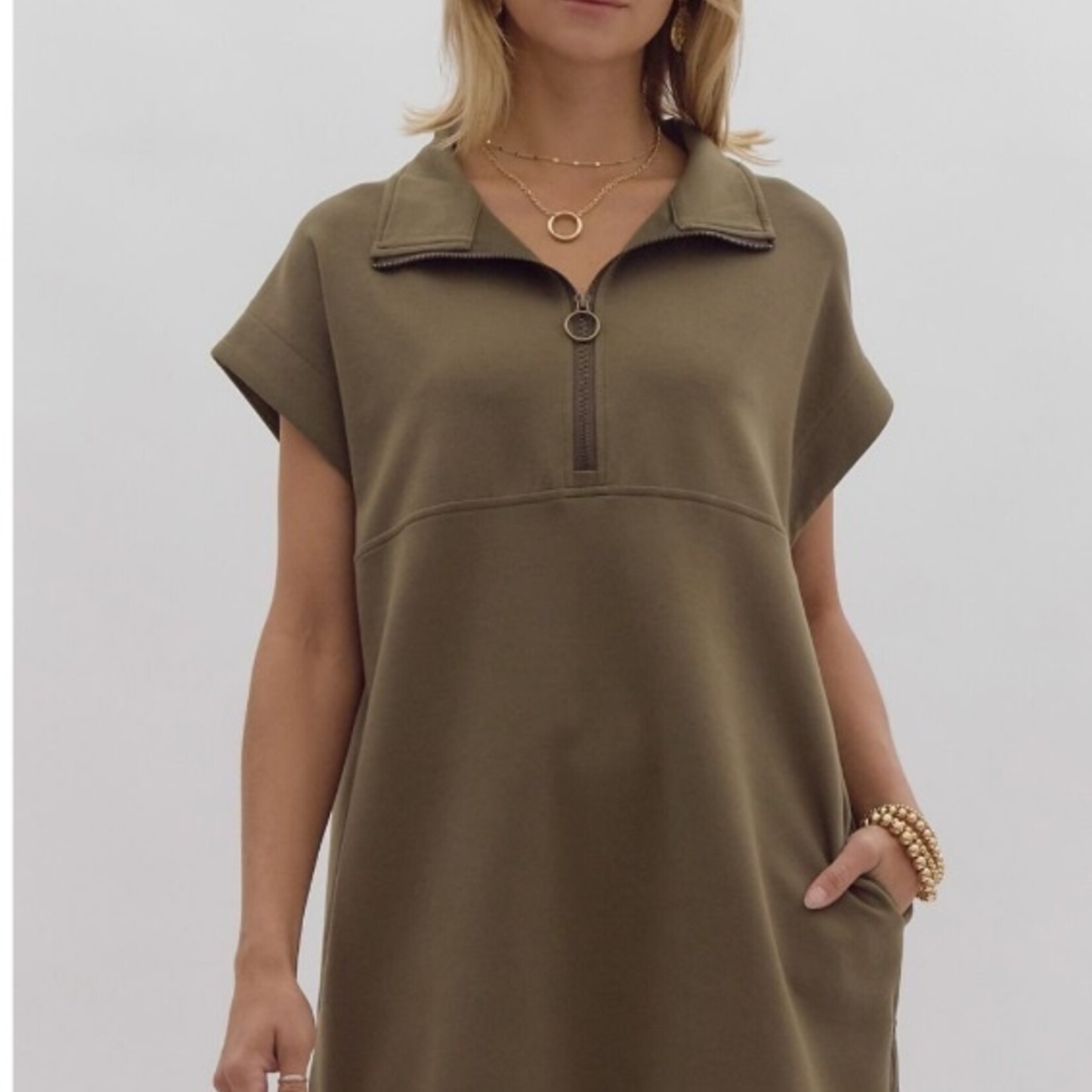 Entro Olive Dress