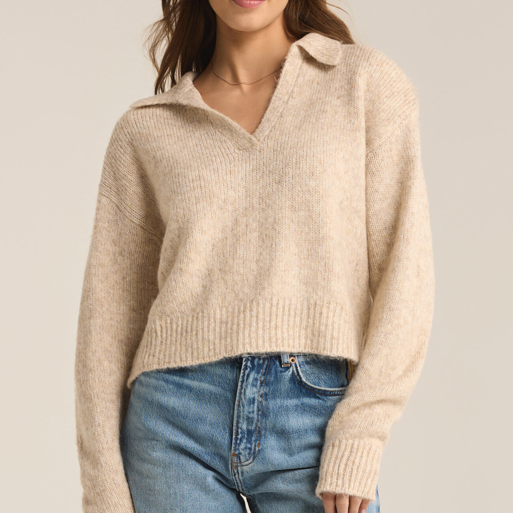 Z Supply Z Supply Redford Sweater Light Oatmeal Heather