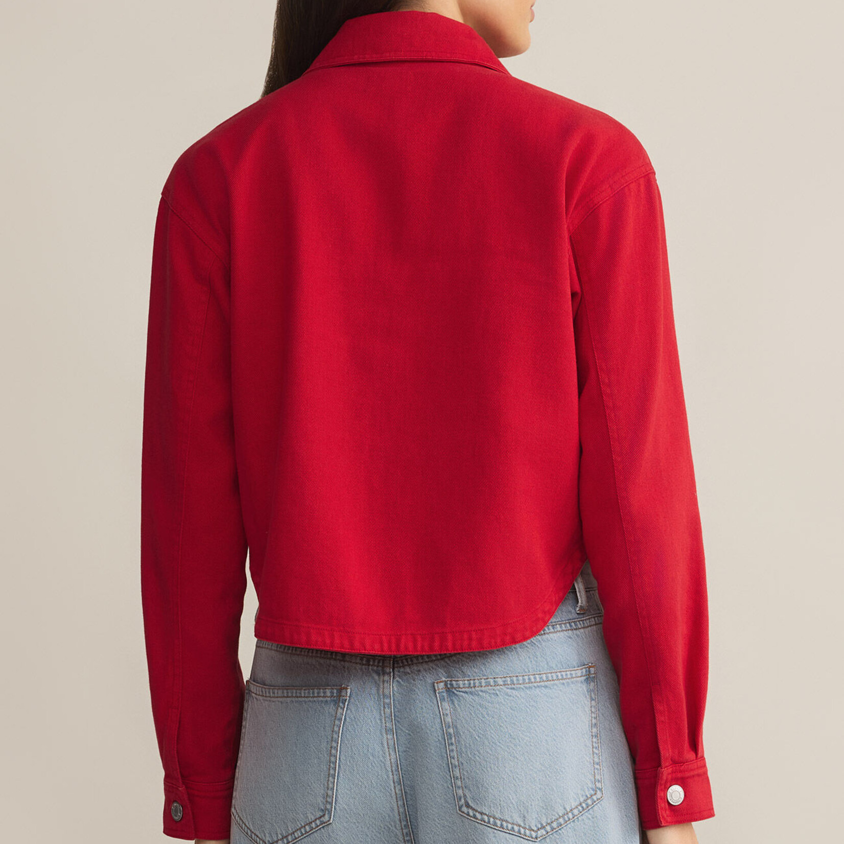 Z Supply Z Supply All Day Cropped Dnim Jacket Cherry