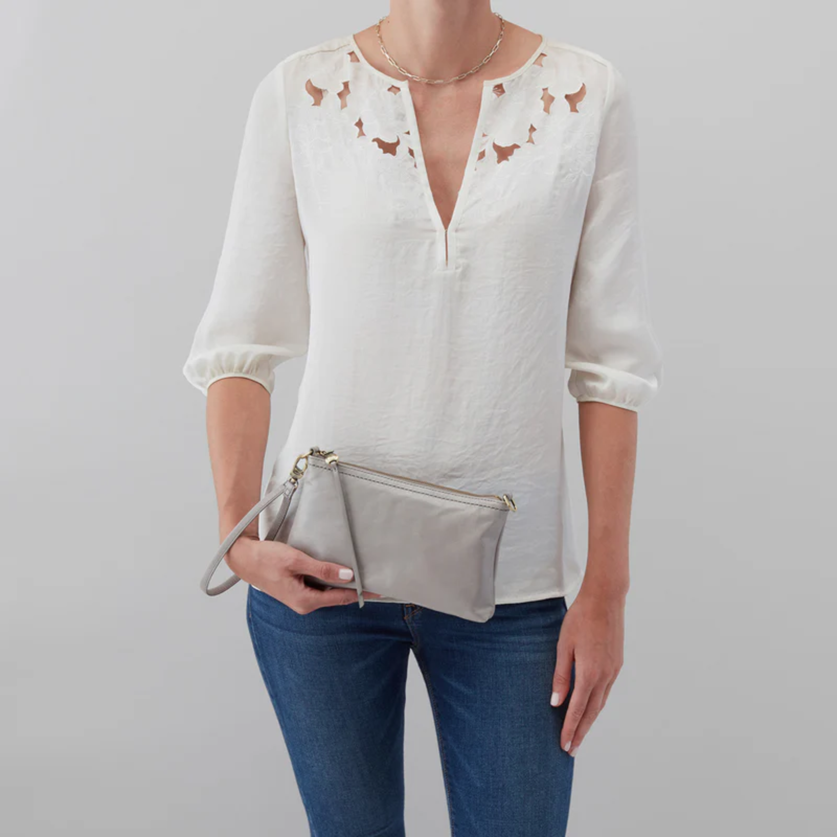 HOBO HOBO Darcy Crossbody Light Grey