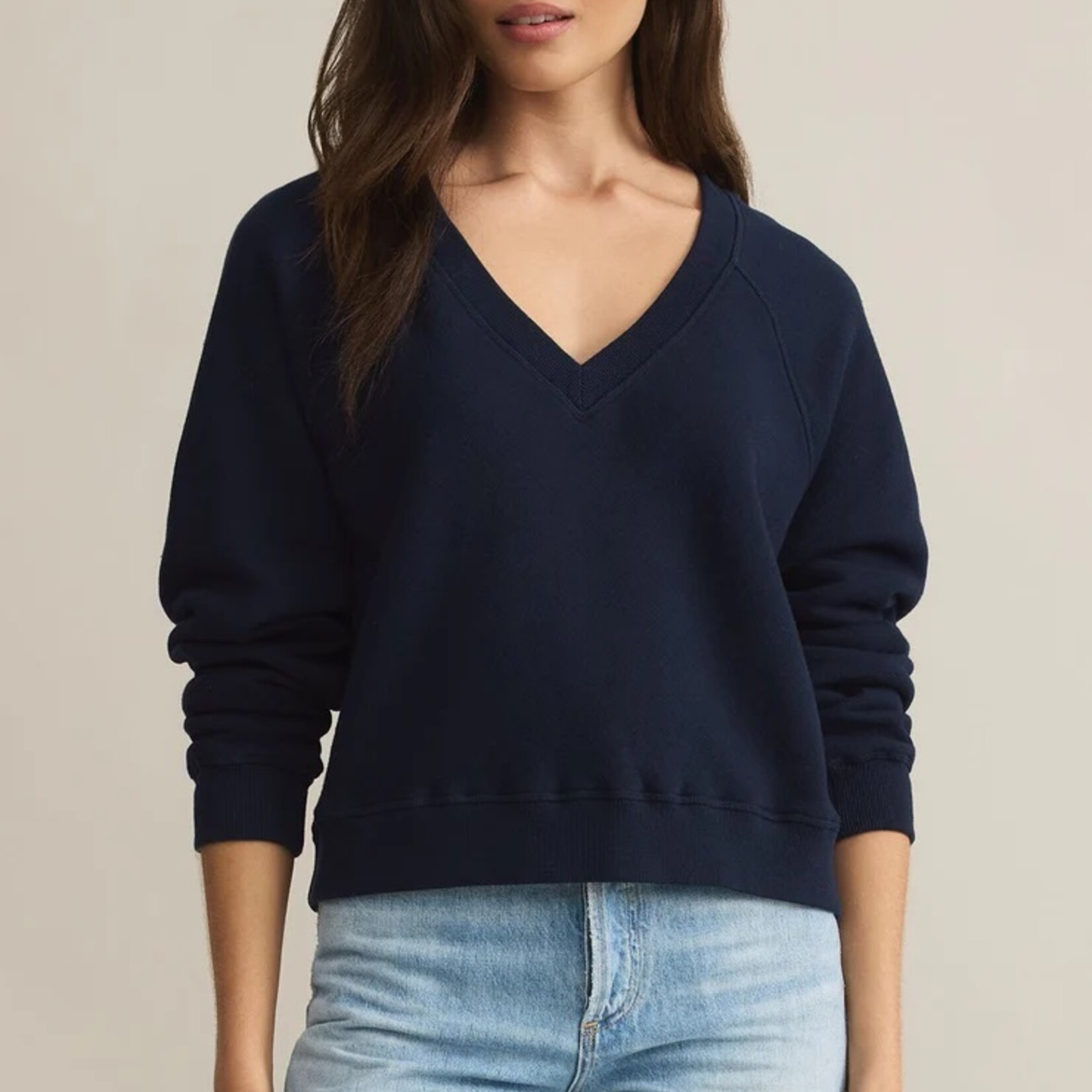 Z Supply Z Supply Avenue V-Neck Sweatshirt Eclipse